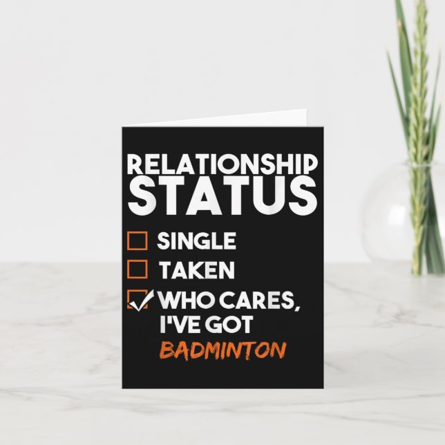 Tarjeta Estado de relación que he conseguido que Badminton (Anverso)