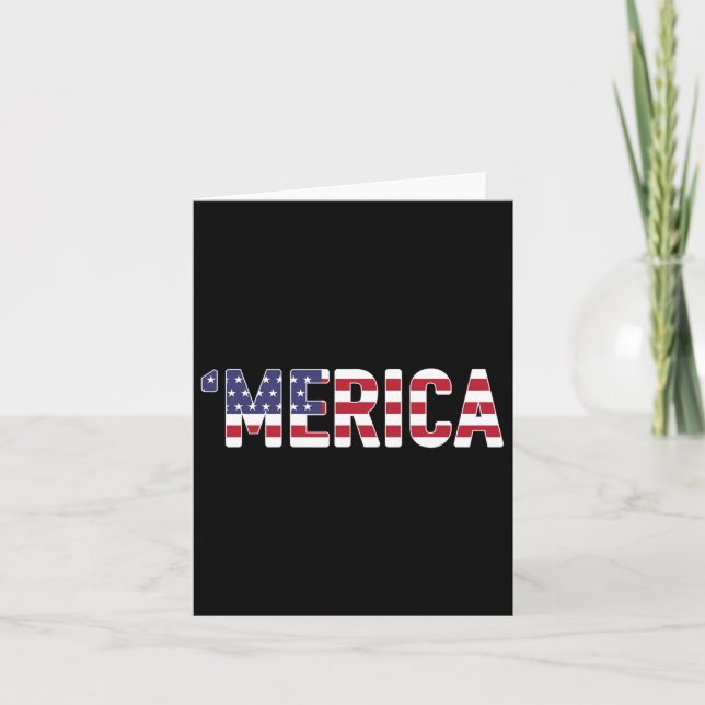 Tarjeta Estados Unidos América - Bandera Patriótica (Anverso)