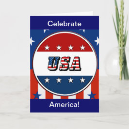 Tarjeta Estados Unidos - Bandera estadounidense y estrella