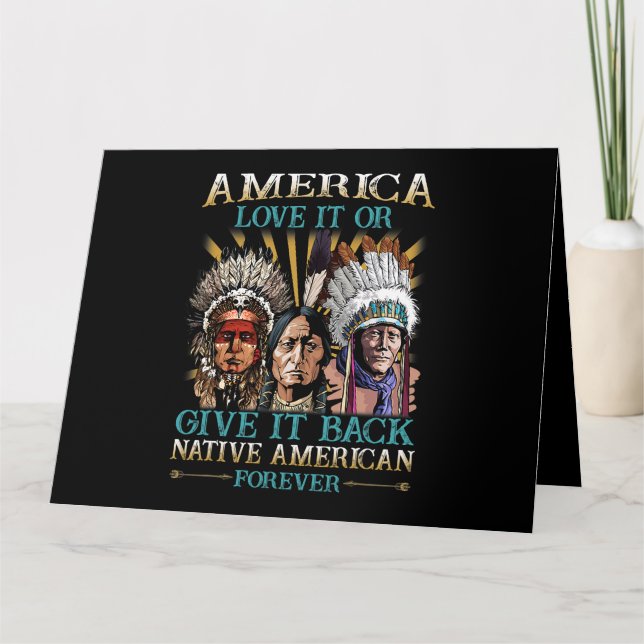 Tarjeta Estados Unidos Lo Ama O Devuelve A Nativos Estadou (Anverso)