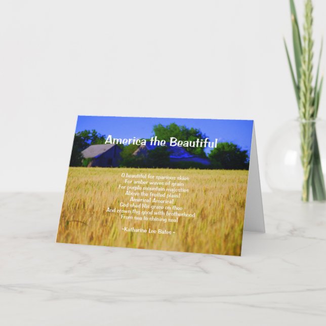 Tarjeta Estados Unidos, lo hermoso (Anverso)