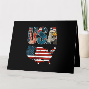 Tarjeta Estados Unidos Patriótico 4 de julio Bandera de Es