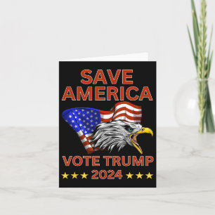 Tarjeta Estados Unidos vota a Trump 2024 Nosotros, el pueb