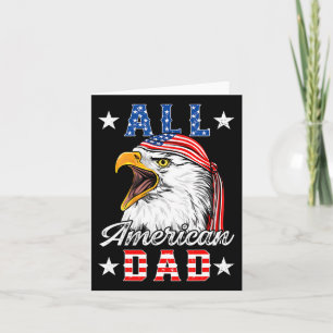 Tarjeta Estadounidense Aguila 4 De Julio Día Del Padre Hom