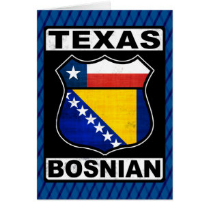 Tarjeta estadounidense bosnia de Texas