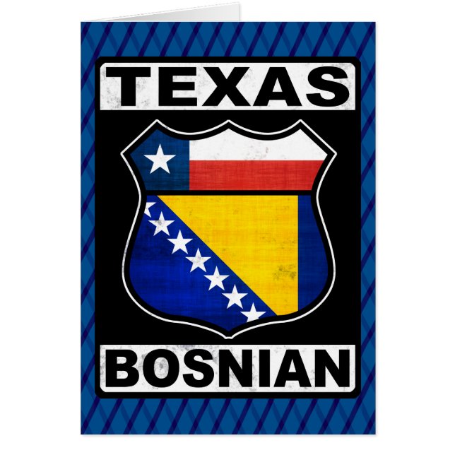 Tarjeta estadounidense bosnia de Texas (Frente)