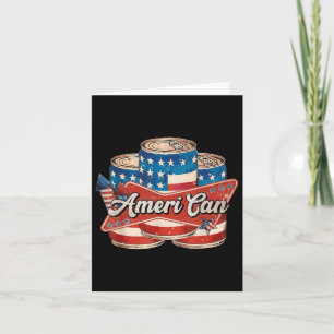 Tarjeta Estadounidense Puede 4 De Julio Retro Usa Beer Pat