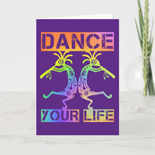 Tarjeta Estadounidenses nativos Kokopelli - Baile su vida