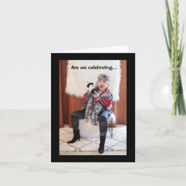 Tarjeta Estamos celebrando el nuevo año o sobreviviendo al