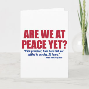 Tarjeta ¿Estamos en paz todavía? Guerra de Rusia Ucrania A