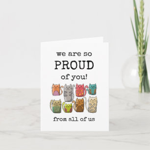 Tarjeta Estamos muy orgullosos de ti, Divertido, De todos 