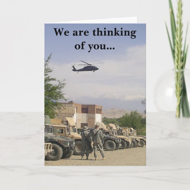 Tarjeta Estamos pensando en ti... (Anverso)