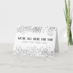 Tarjeta "Estamos todos aquí por ti" "Lo siento por tu pérd