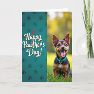 Tarjeta Estampa de Pata Azul Turquesa Feliz Día de los Pad