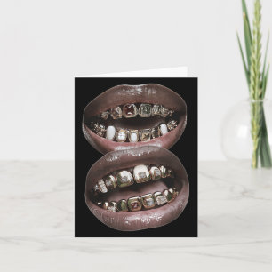 Tarjeta Estampa Gráfica de Labios de Mujer Y2k Verano Vint