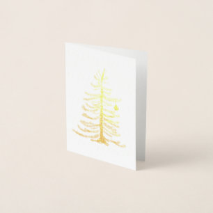 Tarjeta estampada de Relieve metalizado de árbol d