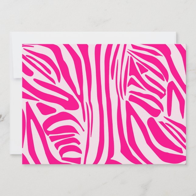 Tarjeta Estampado de cebra rosa (Anverso)