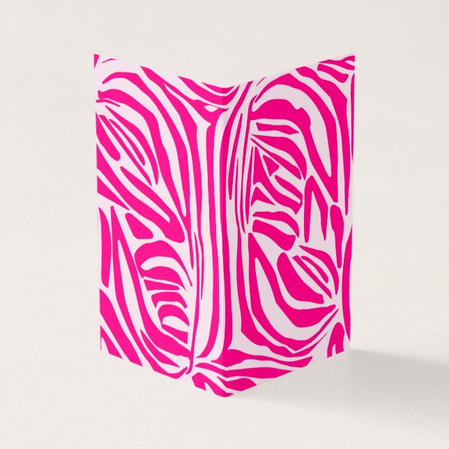 Tarjeta Estampado de cebra rosa (Exterior)