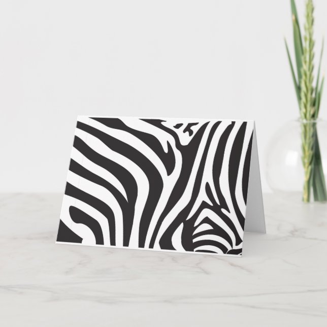 Tarjeta Estampado de zebra (Anverso)