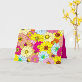 Tarjeta estampado floral