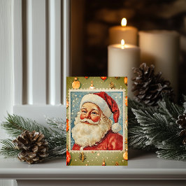 Tarjeta Estampilla de rehenes de los Navidades Vintage Jol