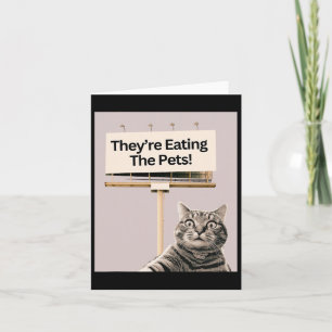 Tarjeta Están comiendo a los Mascotas perros gatos que no