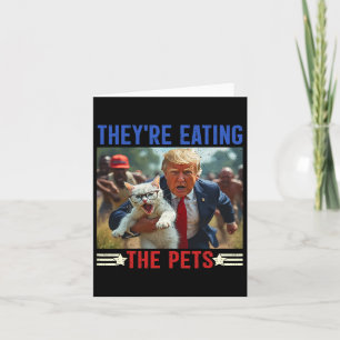 Tarjeta Están comiendo las mascotas Divertido debate cita 