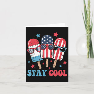 Tarjeta Estancia Guay Popsicle 4 De Julio Patriótico Usa A