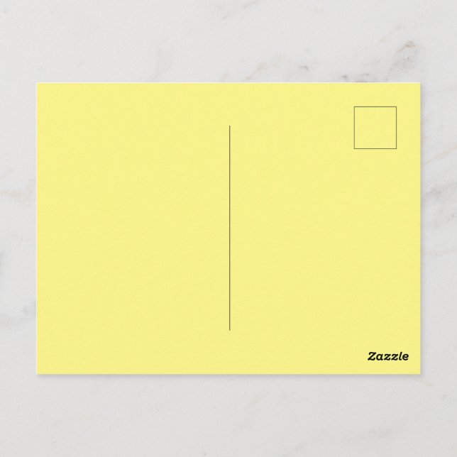 Tarjeta Estándar Amarillo Claro Personalizada Perf (Reverso)