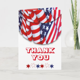 Tarjeta Estandarte rojo, blanco y azul con estrellas perso
