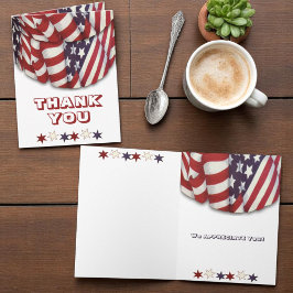 Tarjeta Estandarte Rojo Blanco y Azul con Estrellas Person
