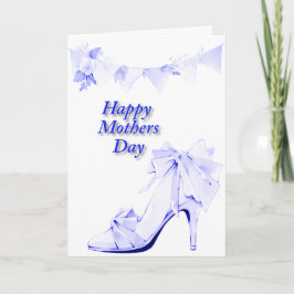 Tarjeta Estandarte y Zapato en Azul