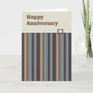 Tarjeta Estanques rojos y azules con el aniversario de la 