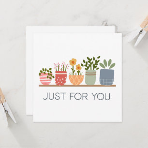 Tarjeta Estante de jardín solo para ti Plantas de interior