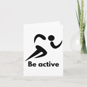 Tarjeta Estar activo - Correr para Pegatina de Wellness