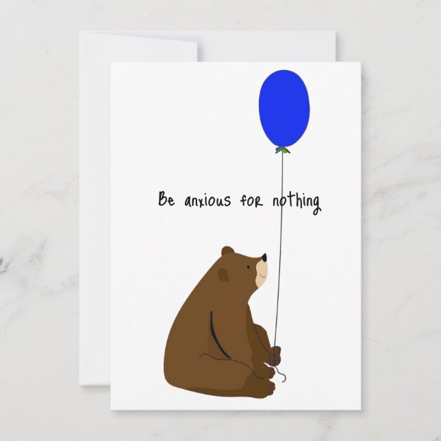 Tarjeta Estar ansioso por nada (Anverso)