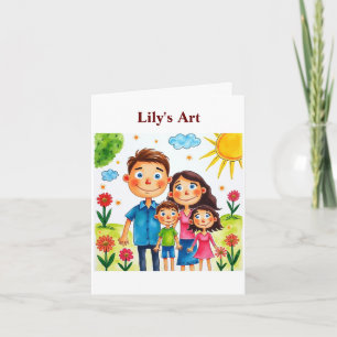 Tarjeta Estar orgulloso de que su hijo añada obras de arte