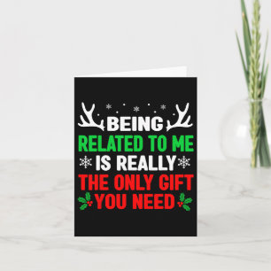 Tarjeta Estar Relacionado A Mí De Navidades Graciosas Homb