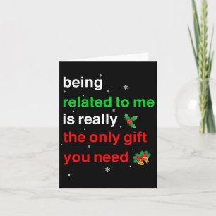 Tarjeta Estar Relacionado A Mí Navidades Divertidas Navida