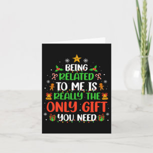 Tarjeta Estar Relacionado A Mí Navidades Graciosos Familia
