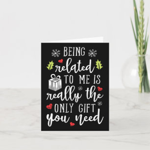 Tarjeta Estar Relacionado A Mí Navidades Graciosos Familia