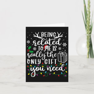 Tarjeta Estar Relacionado A Mí Navidades Graciosos Familia