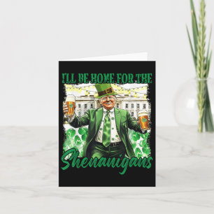 Tarjeta Estaré En Casa Para El Día De Los Shenanigans