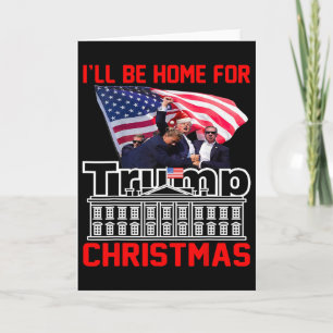 Tarjeta Estaré en casa para el Papá Noel de Navidad Divert