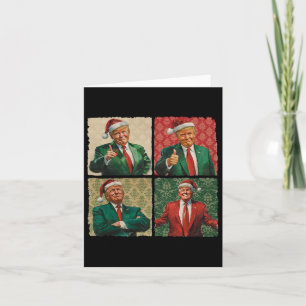 Tarjeta Estaré en casa para Navidad Divertido Trump Xmas S