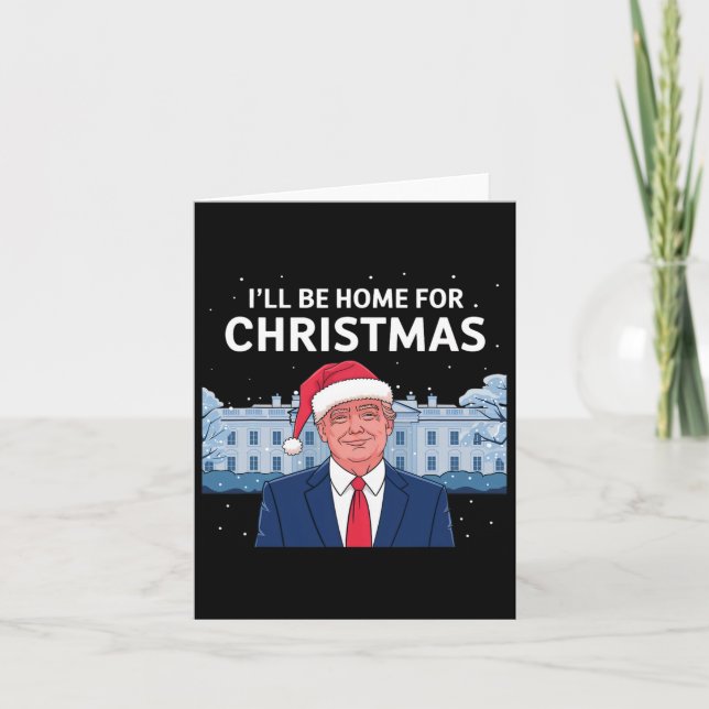 Tarjeta Estaré en casa para Navidades Divertidos Donald Tr (Anverso)