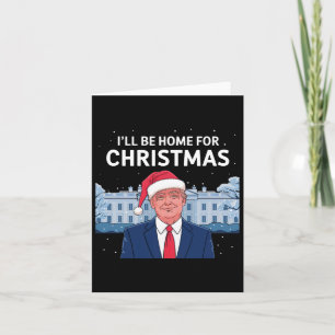 Tarjeta Estaré en casa para Navidades Divertidos Donald Tr