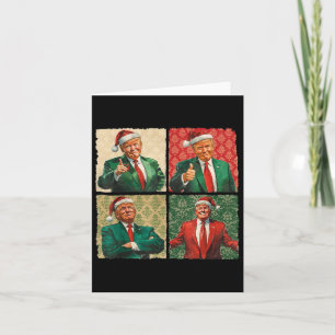 Tarjeta Estaré en casa para Navidades Divertidos Trump Nav