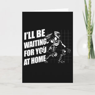 Tarjeta Estaré Esperándote En Casa Camiseta Suave Para Muj