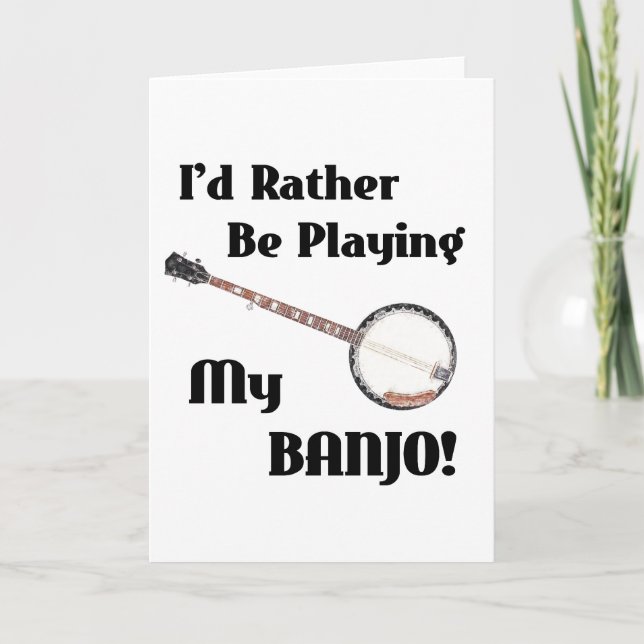 Tarjeta Estaría tocando bastante mi banjo (Anverso)